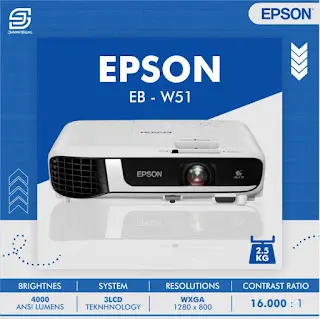 Epson EB-W51 WXGA 4.000 ansi lumens 3LCD Projector