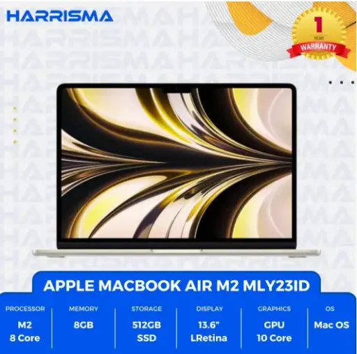 [AMB_13MLY_S] Apple MacBook Air 13 M2 MLY23ID Starlight